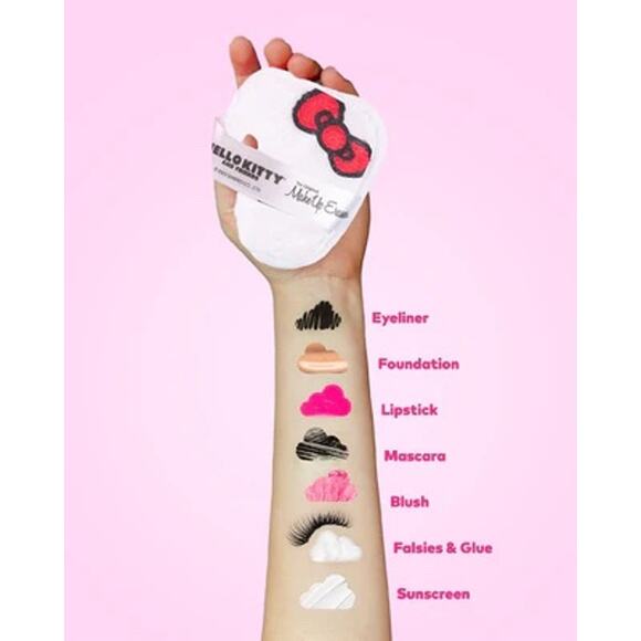 NIB Hello Kitty Makeup Eraser Full 4-Piece Set Sanrio Collab 7-Day Sets - Picture 15 of 16